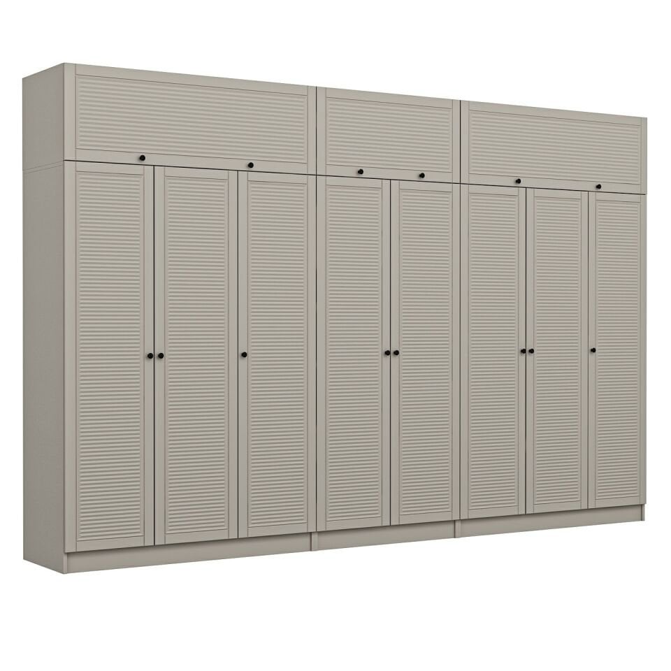 Kale 8 Mebran Panjur Kapaklı 4 Çekmeceli Dolap Ve Yüklük Kumtaşı