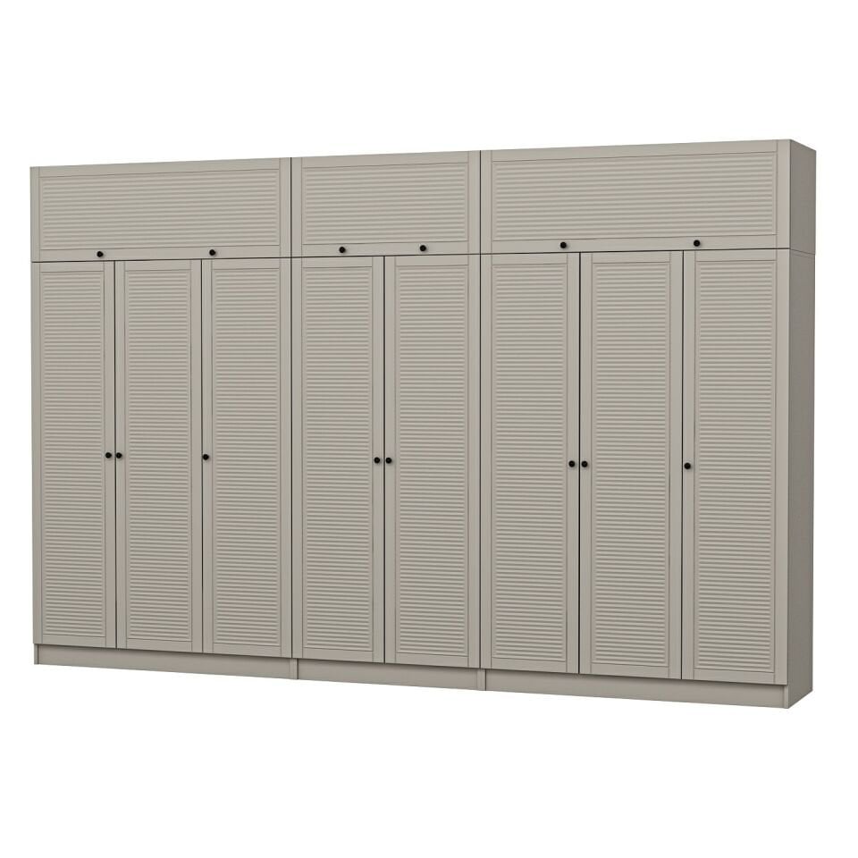 Kale 8 Mebran Panjur Kapaklı 4 Çekmeceli Dolap Ve Yüklük Kumtaşı