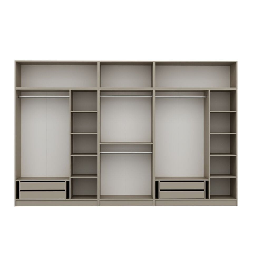 Kale 8 Mebran Panjur Kapaklı 4 Çekmeceli Dolap Ve Yüklük Kumtaşı