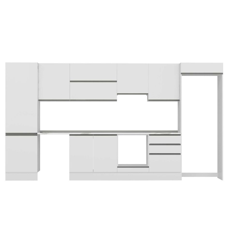 Alvinka 410X222 Cm High Gloss Mutfak Dolabı Mbb-E90B60S60-1