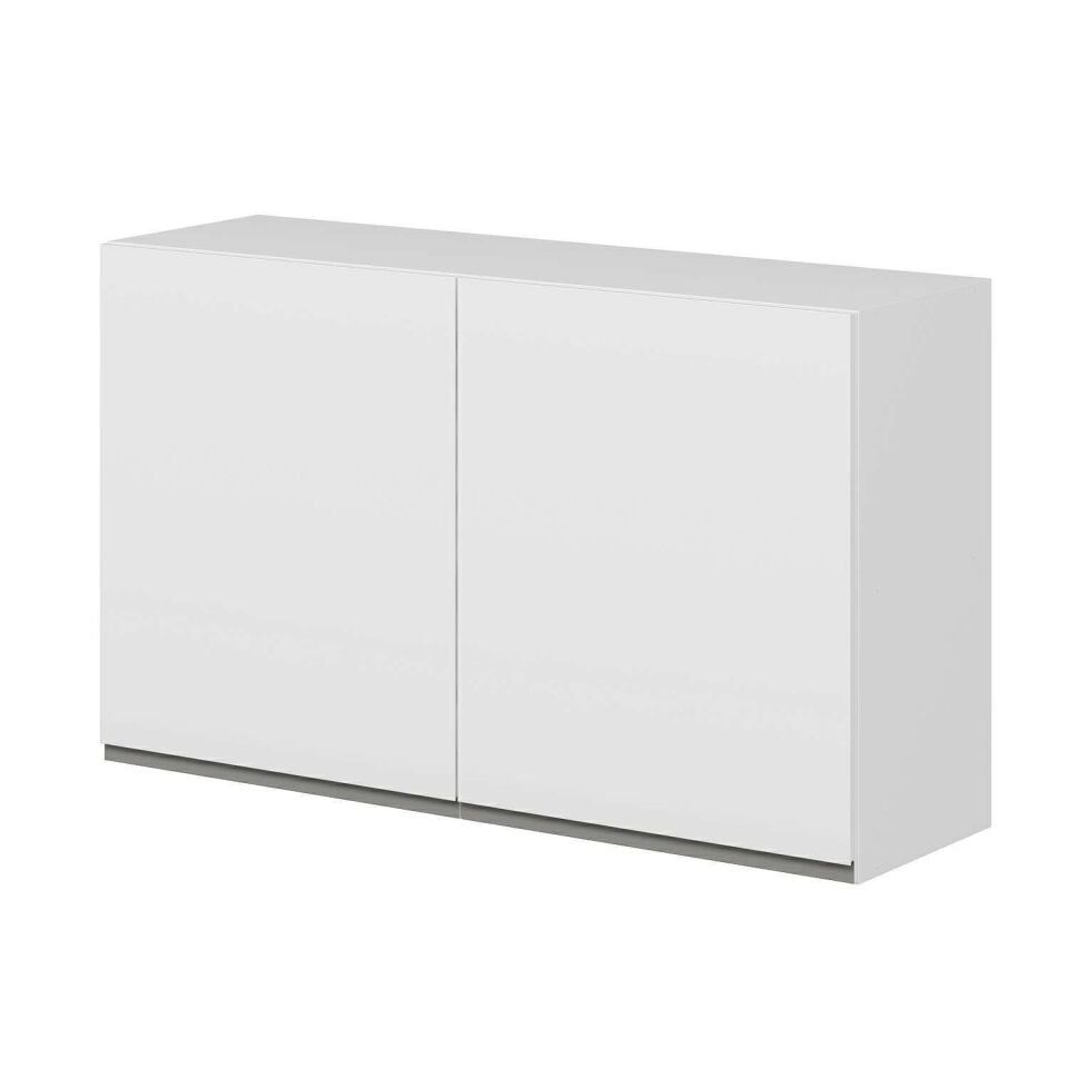 Alvinka Mutfak Modül Hg_J Üst 2Dk1R 120-H72Cm Dolap Beyaz Beyaz Mdf