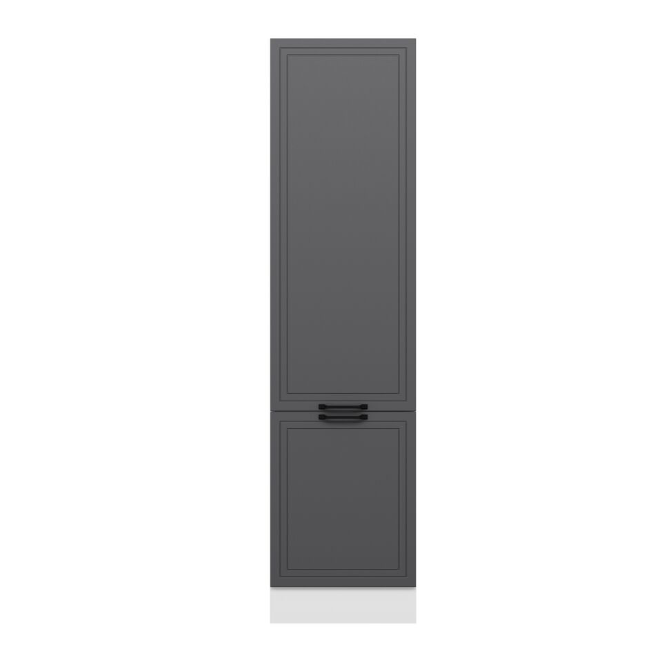 Alvinka Mutfak Modül Mbr_A 60-H240Cm Boy Dolabı Beyaz Antrasit Mdf