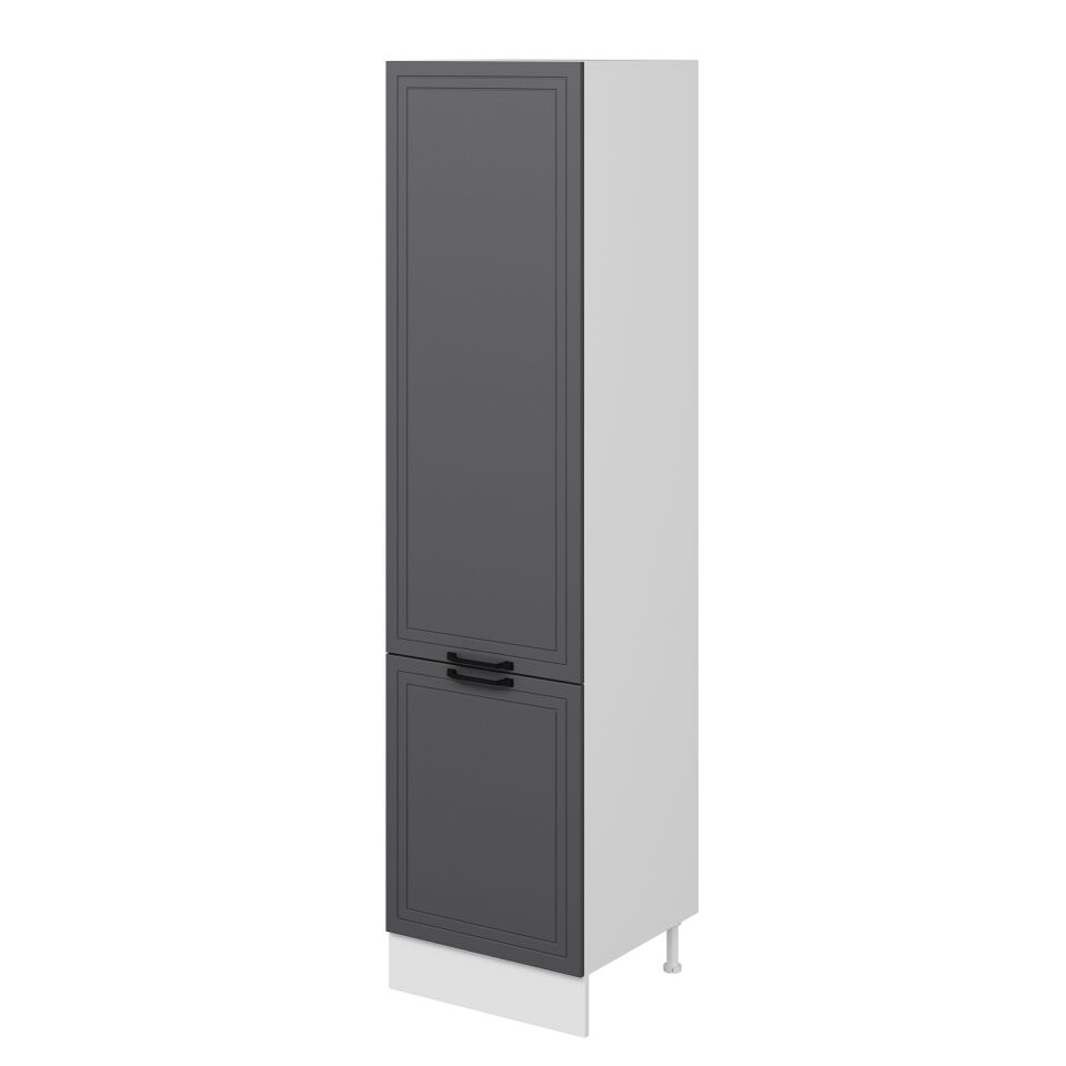 Alvinka Mutfak Modül Mbr_A 60-H240Cm Boy Dolabı Beyaz Antrasit Mdf