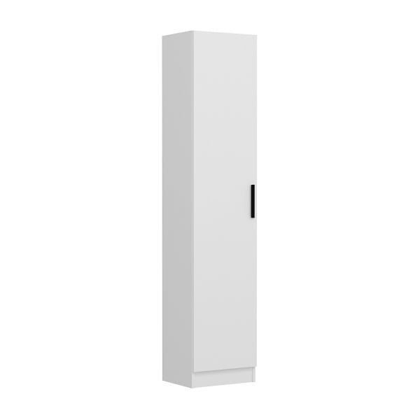 Minar Kale 210 Cm 1 Kapaklı 1B Raf Portmanto Beyaz