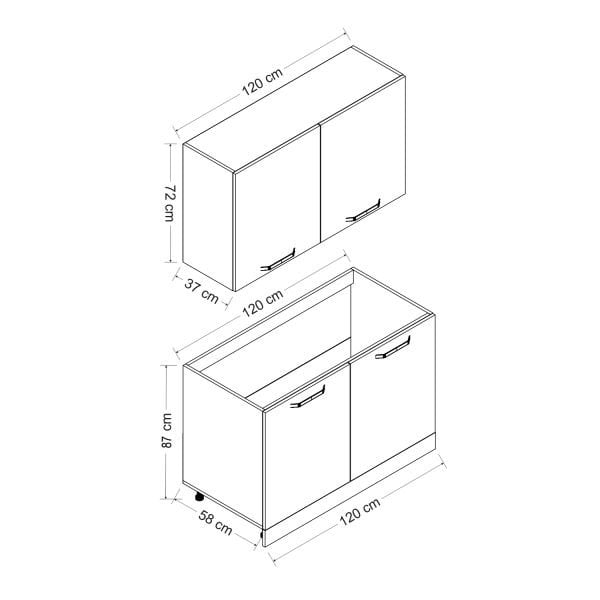 Minar 120 Cm Mutfak Dolabı Beyaz 120-B1