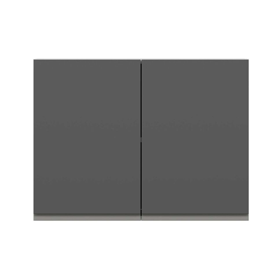 Alvinka Mutfak Modül Hg_J Üst 2Dk1R 80-H60Cm Dolap Beyaz Antrasit Mdf