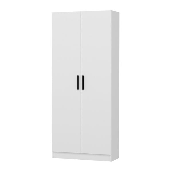 Minar Kale 210 Cm 2 Kapaklı 2B Raf Portmanto Beyaz