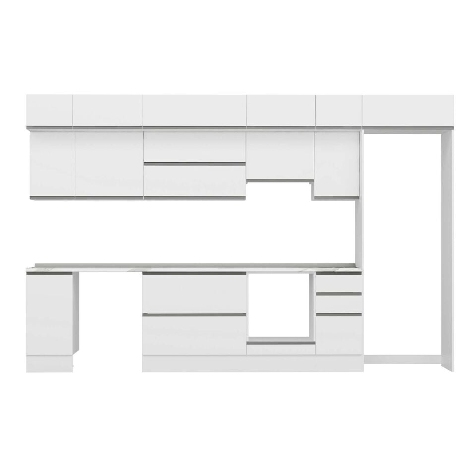 Alvinka 360X240 Cm High Gloss Mutfak Dolabı Mb-E80S40S40-1
