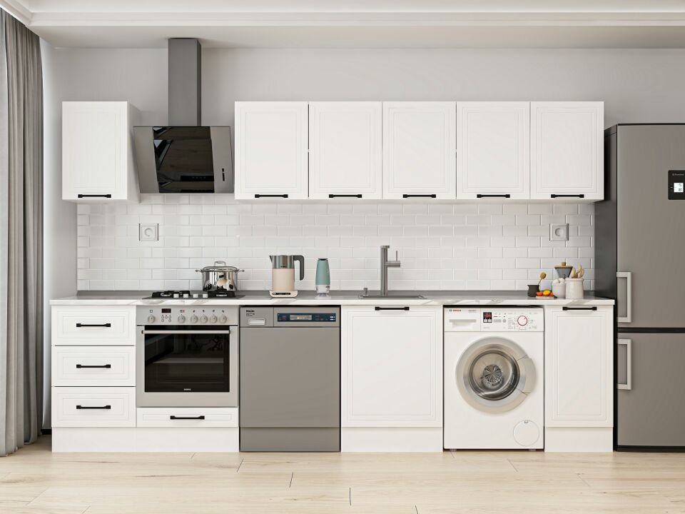 Alvinka 330X210 Cm Mbr_A Mutfak Dolabı Beyaz - Mdf