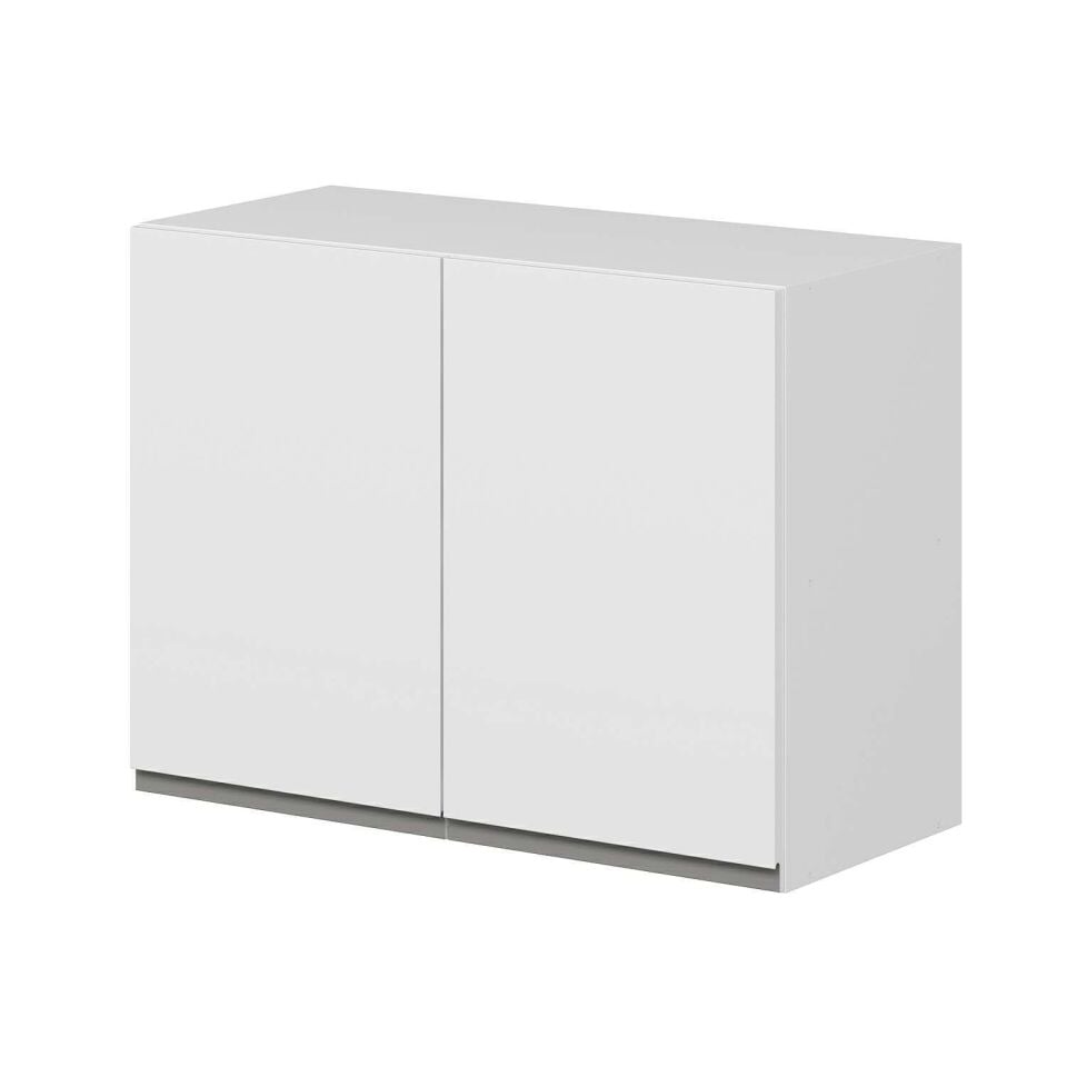Alvinka Mutfak Modül Hg_J Üst 2Dk1R 80-H60Cm Dolap Beyaz Beyaz Mdf