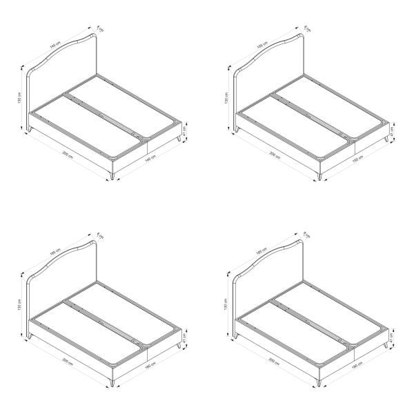 İlkbahar Baza Başlık Yatak Seti Siyah Ayak - ASYA02