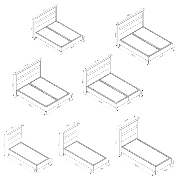 Star Baza Başlık Yatak Seti Siyah Ayak - Anka17