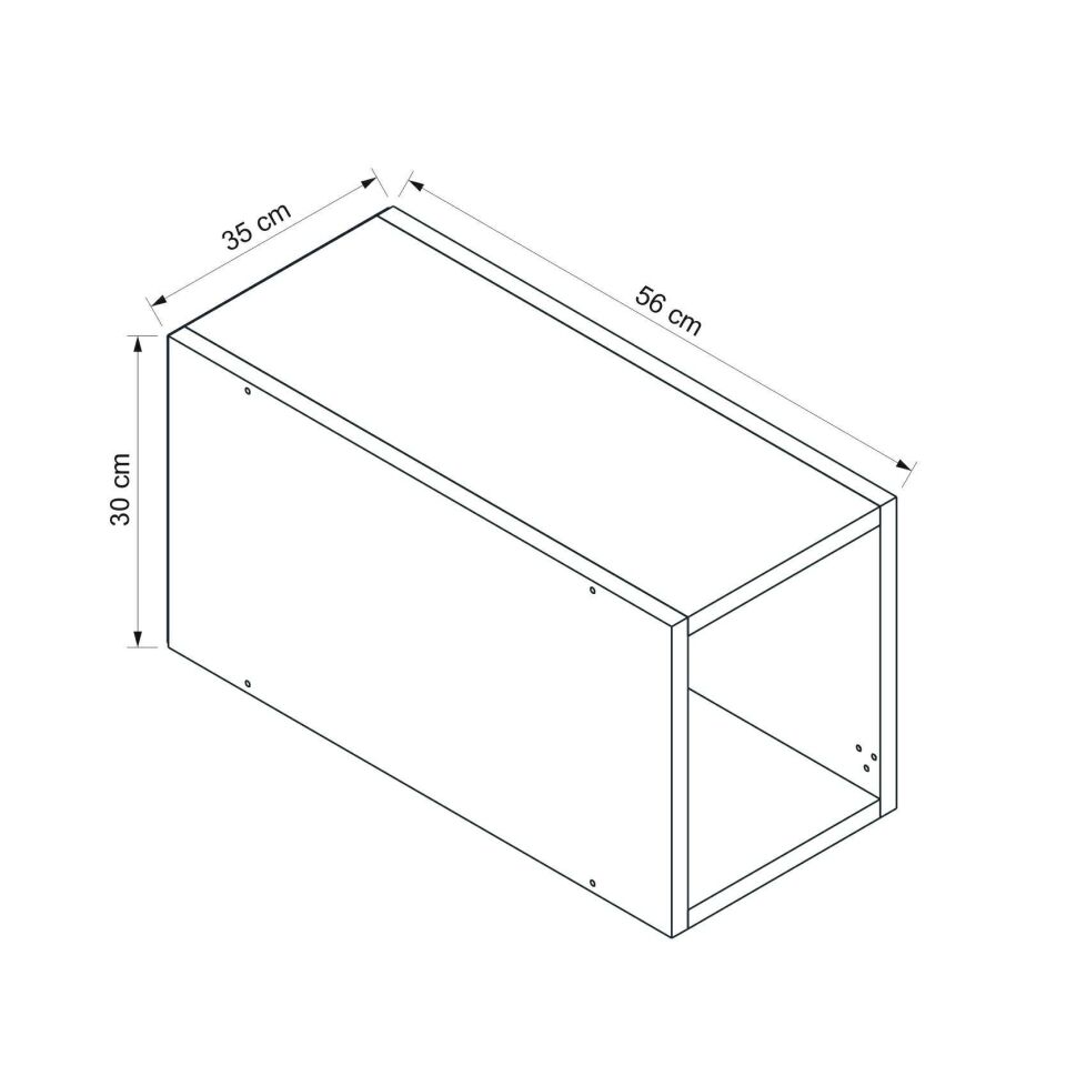 Alvinka Mutfak Modül Üst Yük 1Yk 35-H30Cm Hg J  Beyaz Kum Mdf Gövde