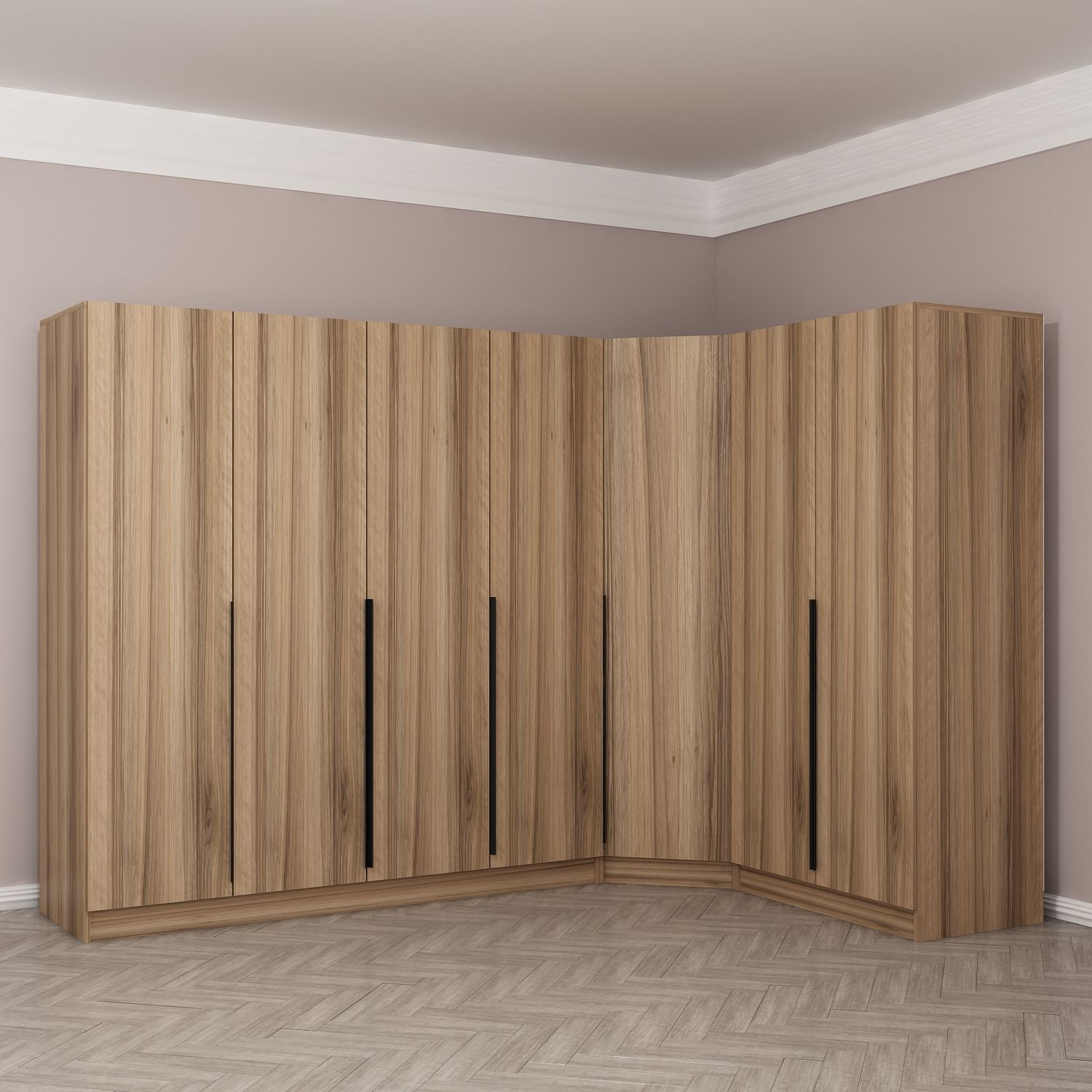 Kaleplus 7 Kapaklı 2 Çekmeceli Köşe Dolap Dore Dore Plus