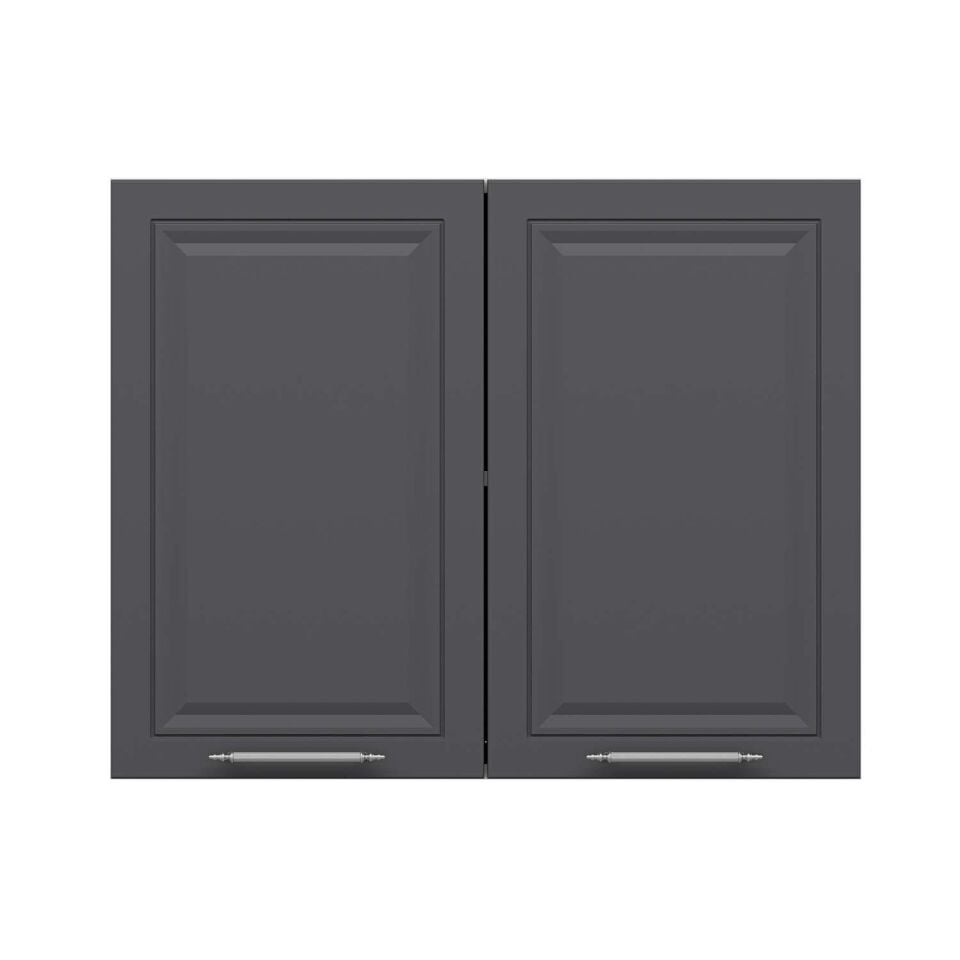 Alvinka Mutfak Modül Mbr_C Üst 2Dk1R 90-H72Cm Dolap Beyaz Antrasit