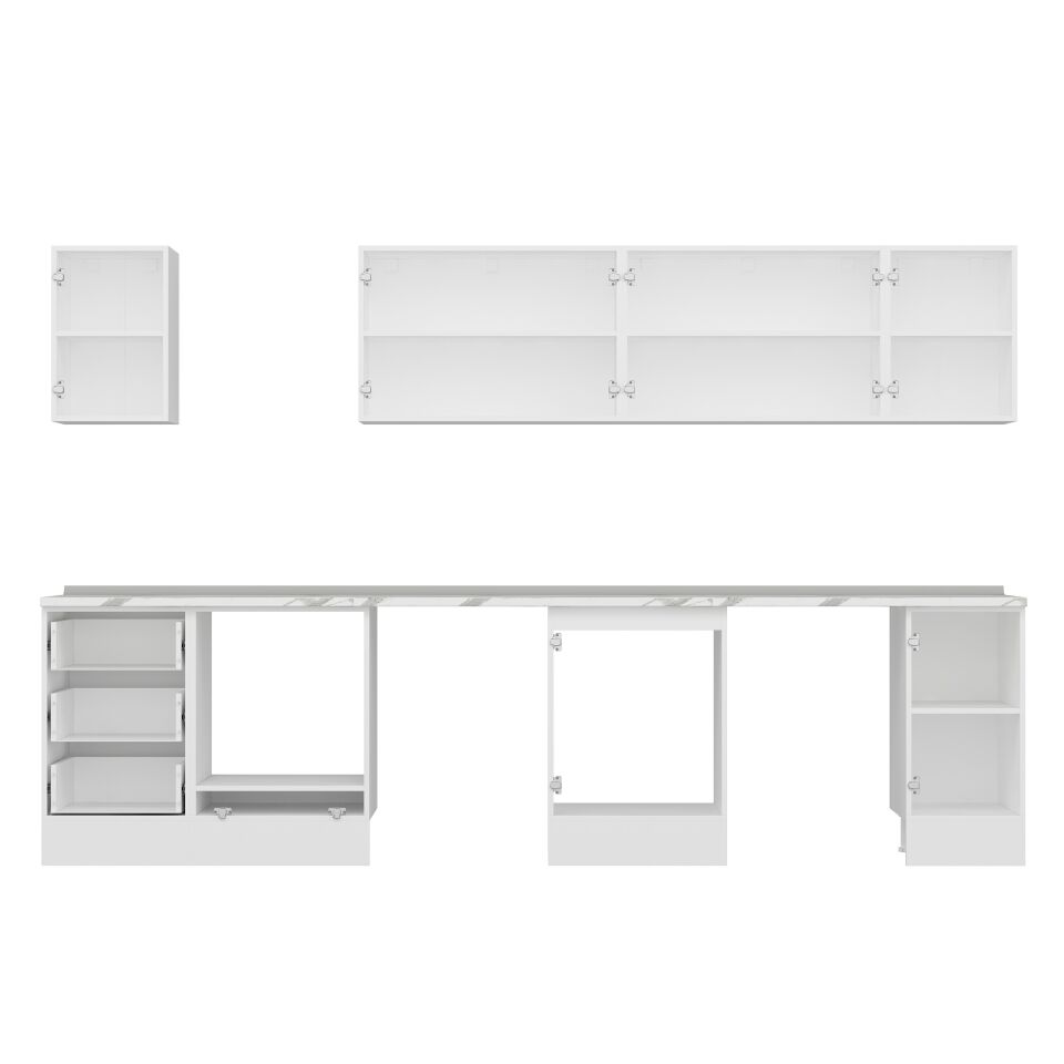 Alvinka 330X210 Cm Mbr_A Mutfak Dolabı Kumtaşı - Mdf
