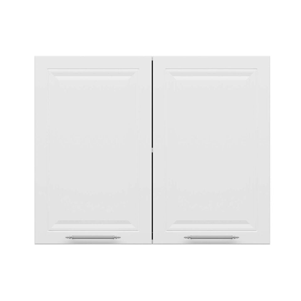 Alvinka Mutfak Modül Mbr_C Üst 2Dk1R 90-H72Cm Dolap Beyaz Beyaz