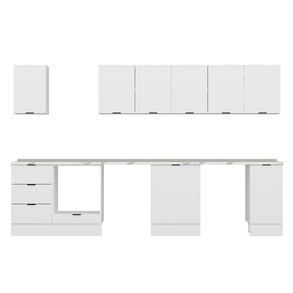 Alvinka 330X210 Cm Mbr_B Mutfak Dolabı Beyaz - Suntalam