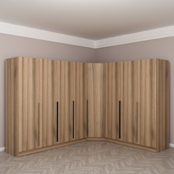 Kaleplus 8 Kapaklı 4 Çekmeceli Köşe Dolap Dore Dore Plus