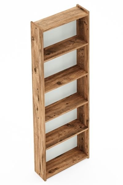 Ceramical Kts2 Modern Kitaplık / 5 Raflı - 60x180 Cm - Çam