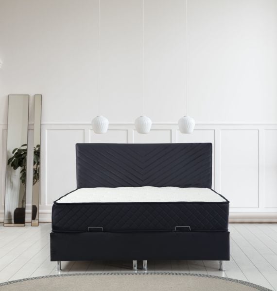 Riva Baza Başlık Yatak - Antrasit 160x200