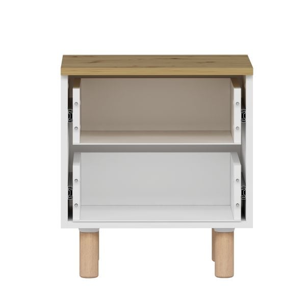 Lotus Bohem Tarz Komodin - Artisan/Beyaz