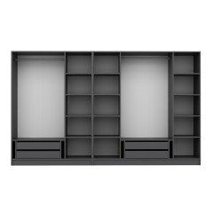 Kale Plus 7 Mebran Kapaklı 4Ç Dolap Antrasit Mebran 210CM