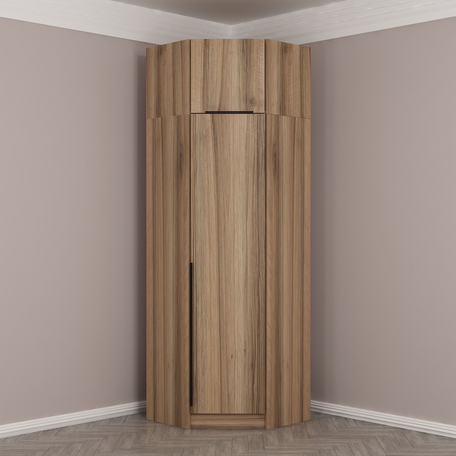 Kale 1 Kapaklı Köşe Dolap + Yüklük Dore Dore Plus