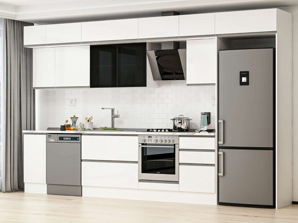 Alvinka 370X240 Cm High Gloss Mutfak Dolabı Mb-E80S40S50-3