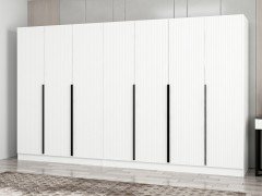 Kale Plus 7 Mebran Kapaklı 4Ç Dolap Beyaz Mebran 210CM