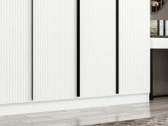 Kale Plus 7 Mebran Kapaklı 4Ç Dolap Beyaz Mebran 210CM