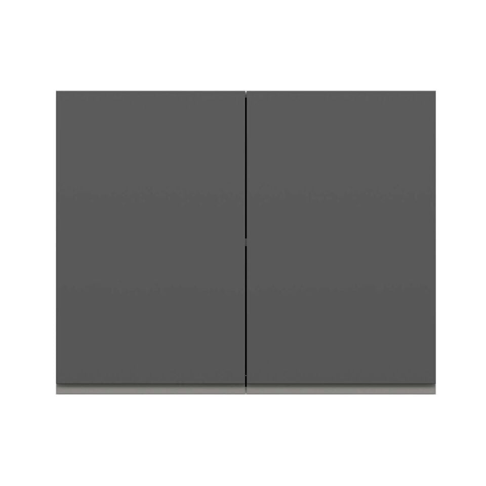 Alvinka Mutfak Modül Hg_J Üst 2Dk1R 90-H72Cm Dolap Beyaz Antrasit Mdf