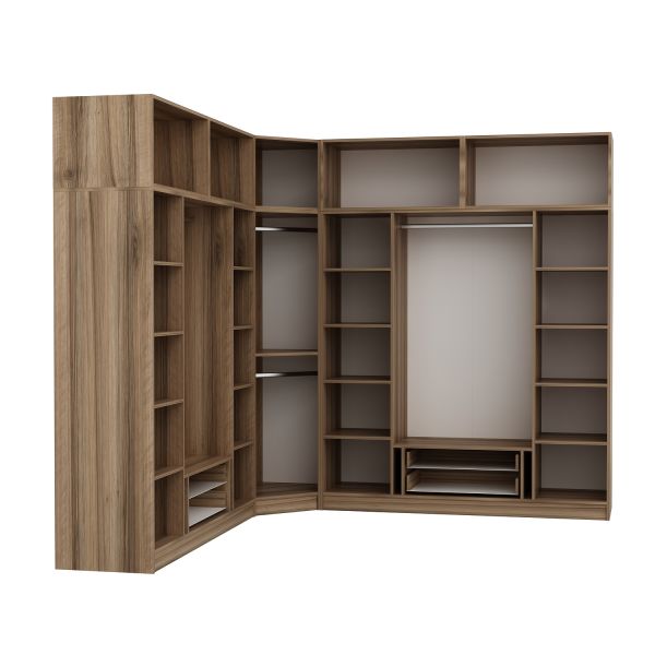 Kaleplus 9 Kapaklı 4 Çekmeceli Köşe Dolap + Yüklük Dore Dore Plus