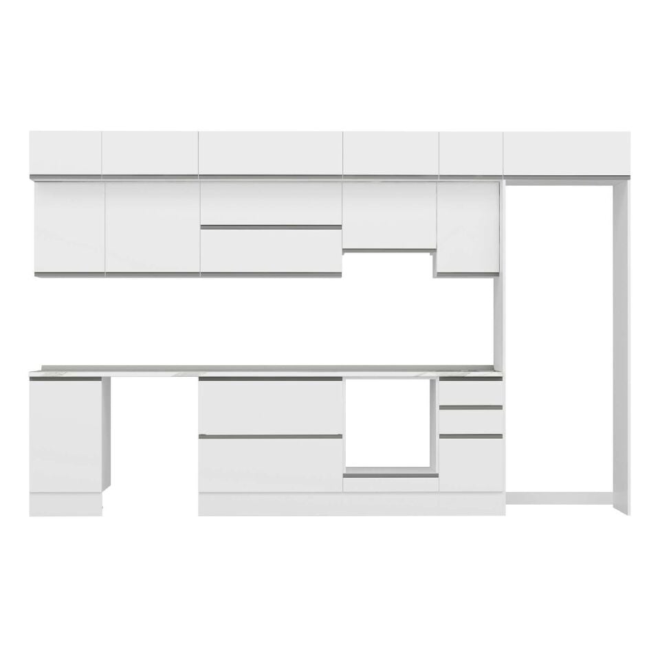 Alvinka 365X240 Cm High Gloss Mutfak Dolabı Mb-E80S45S40-1