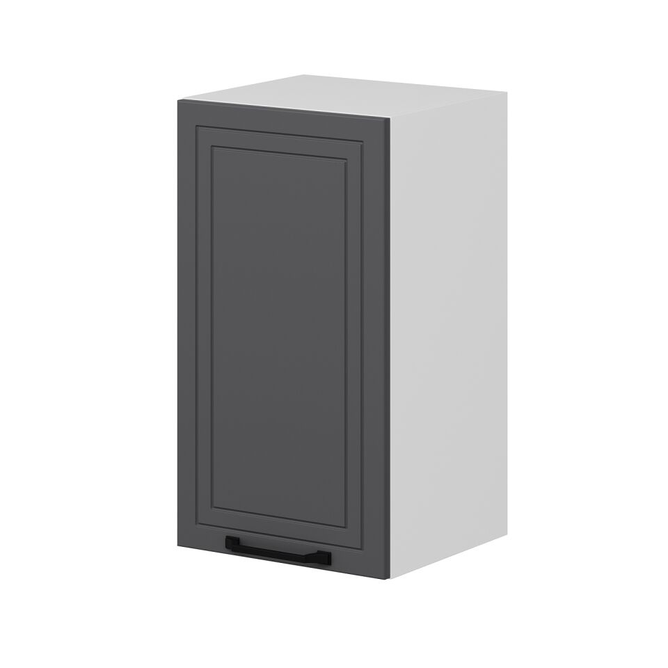 Alvinka Mutfak Modül Mbr_A Üst 1Dk2R 40-H72Cm Dolap Beyaz Antrasit Mdf