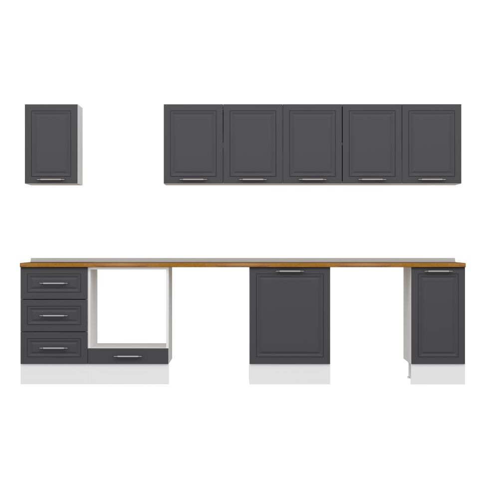 Alvinka 330X210 Cm Mbr_C Mutfak Dolabı Antrasit - Suntalam
