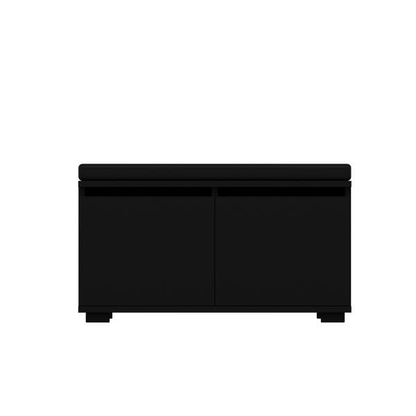 Minar Drago Oturaklı Ayakkabılık ve Puf - Siyah