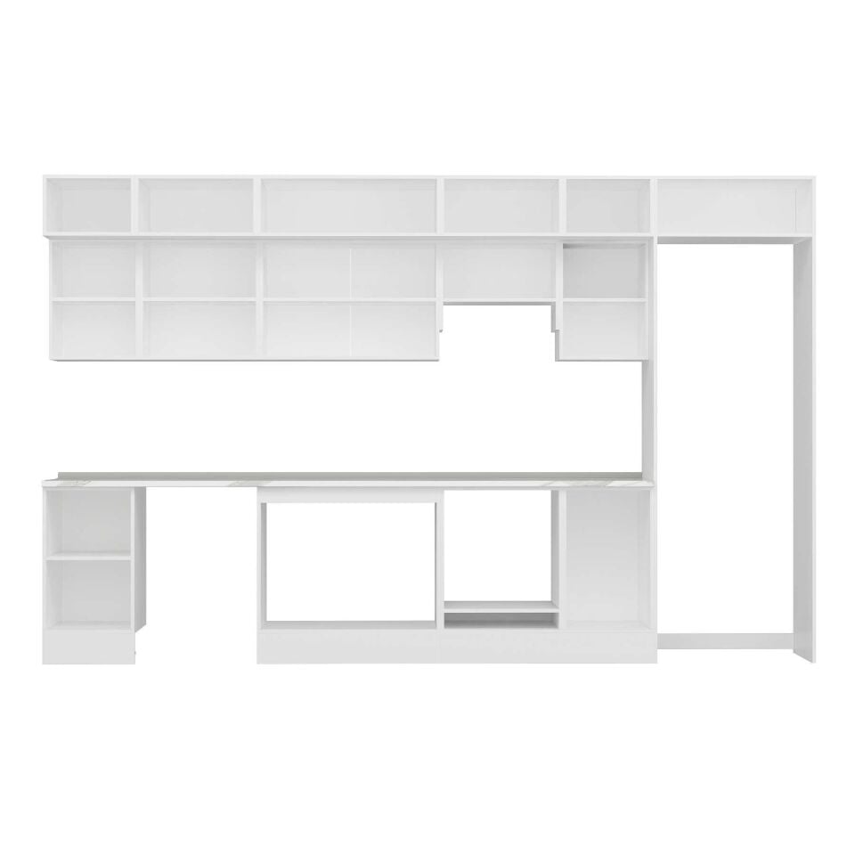 Alvinka 370X240 Cm High Gloss Mutfak Dolabı Mb-E80S45S45-1
