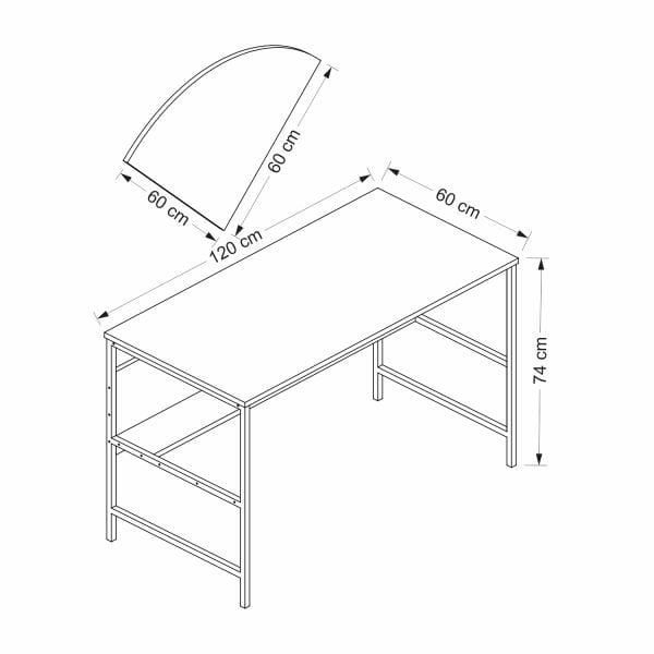 Minar Greta Çalışma Masası Modül1 - Beyaz
