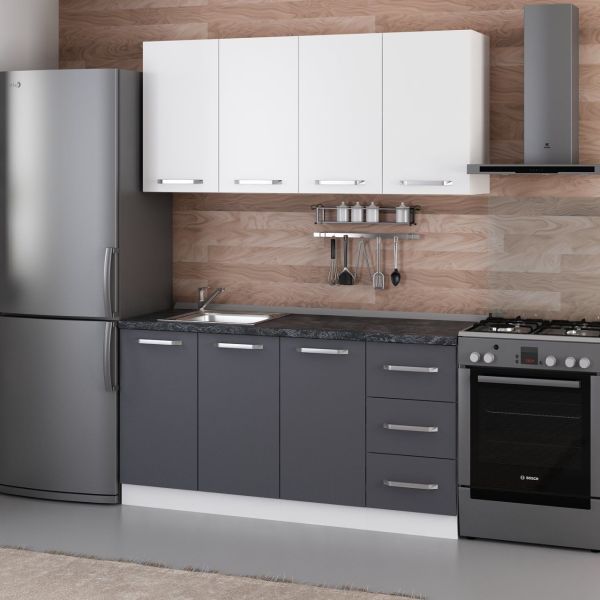 Minar 160 Cm Mutfak Dolabı Beyaz Antrasit 160-A1