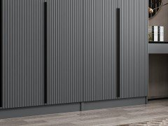 Kale Plus 8 Mebran Kapaklı 2Ç Dolap Antrasit Mebran 210CM