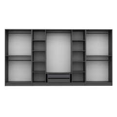 Kale Plus 8 Mebran Kapaklı 2Ç Dolap Antrasit Mebran 210CM