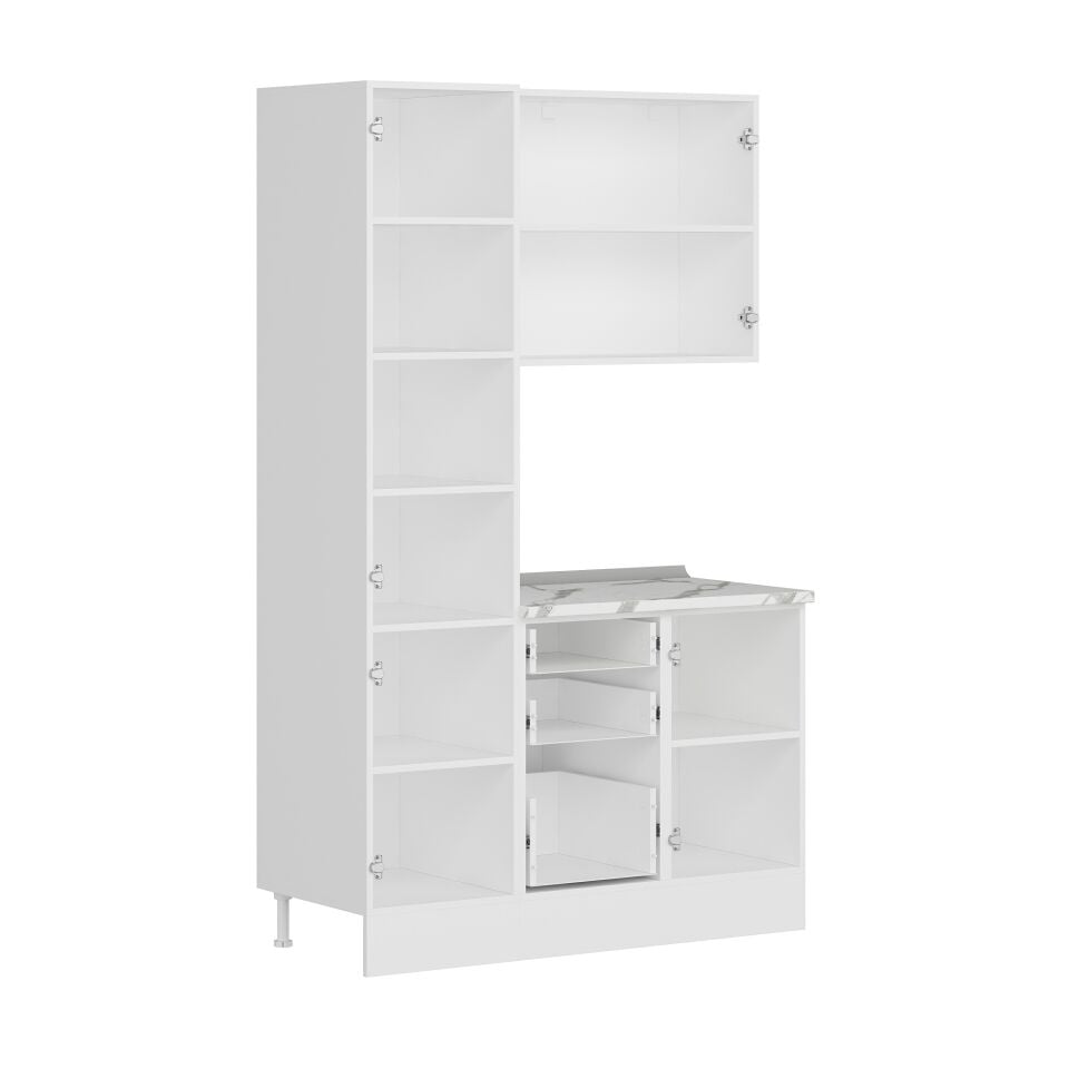 Alvinka Kahve Köşesi 135Cm Mbr_C Beyaz Beyaz