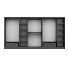 Kale Plus 8 Mebran Kapaklı 4Ç Dolap Antrasit Mebran 210CM