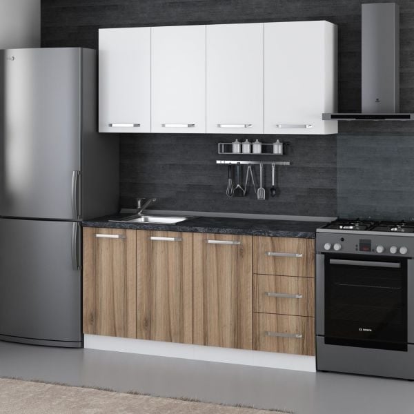 Minar 160 Cm Mutfak Dolabı Beyaz Dore 160-D1