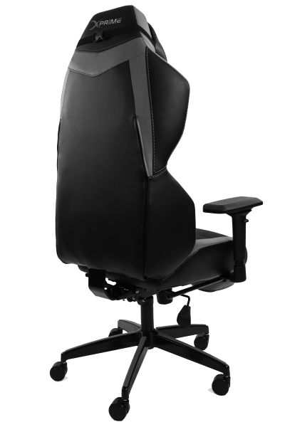 XPrime Tyler Oyuncu Koltuğu Hybrid Kumaş 4D Kolçak Ayak Uzatmalı Gri