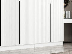 Kale Plus 8 Mebran Kapaklı 2Ç Dolap Beyaz Mebran 210CM