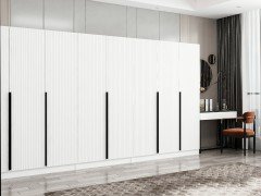 Kale Plus 8 Mebran Kapaklı 4Ç Dolap Beyaz Mebran 210CM