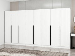 Kale Plus 8 Mebran Kapaklı 4Ç Dolap Beyaz Mebran 210CM