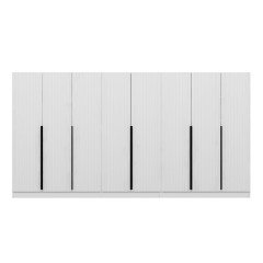 Kale Plus 8 Mebran Kapaklı 4Ç Dolap Beyaz Mebran 210CM